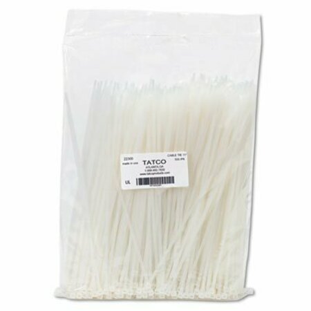 TATCO PRODUCTS Tatco, NYLON CABLE TIES, 11 X 0.19, 50 LB, NATURAL, 500PK 22300